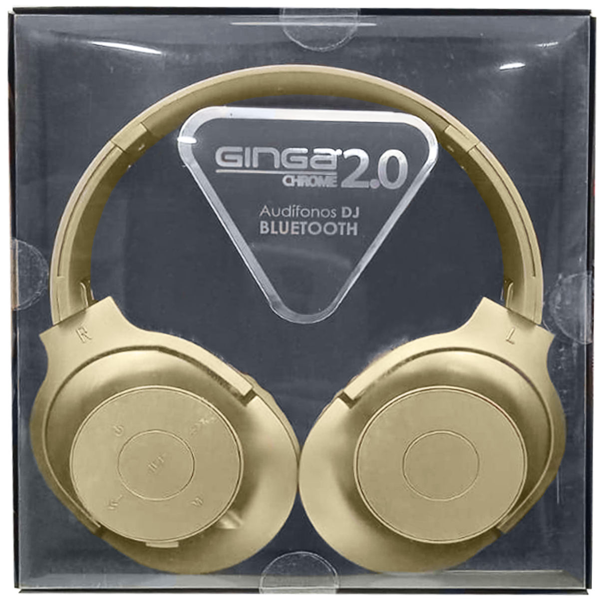 Audífonos Dj bluetooth con batería recargable manos libres - Dorado