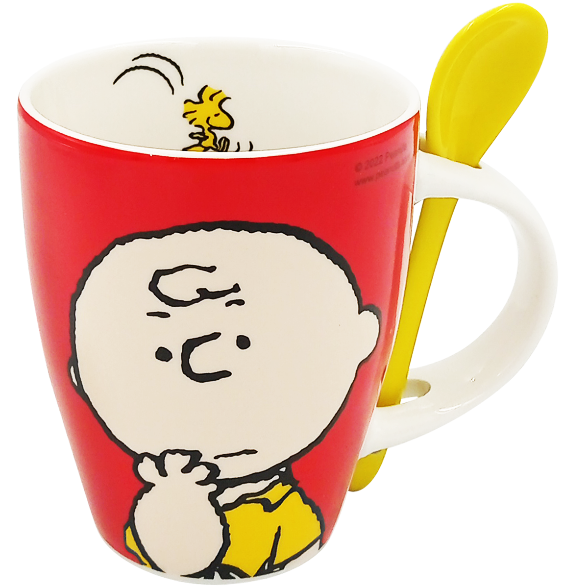 Juego de 2 Tazas de cerámica con cuchara Charly Brown y Snoopy