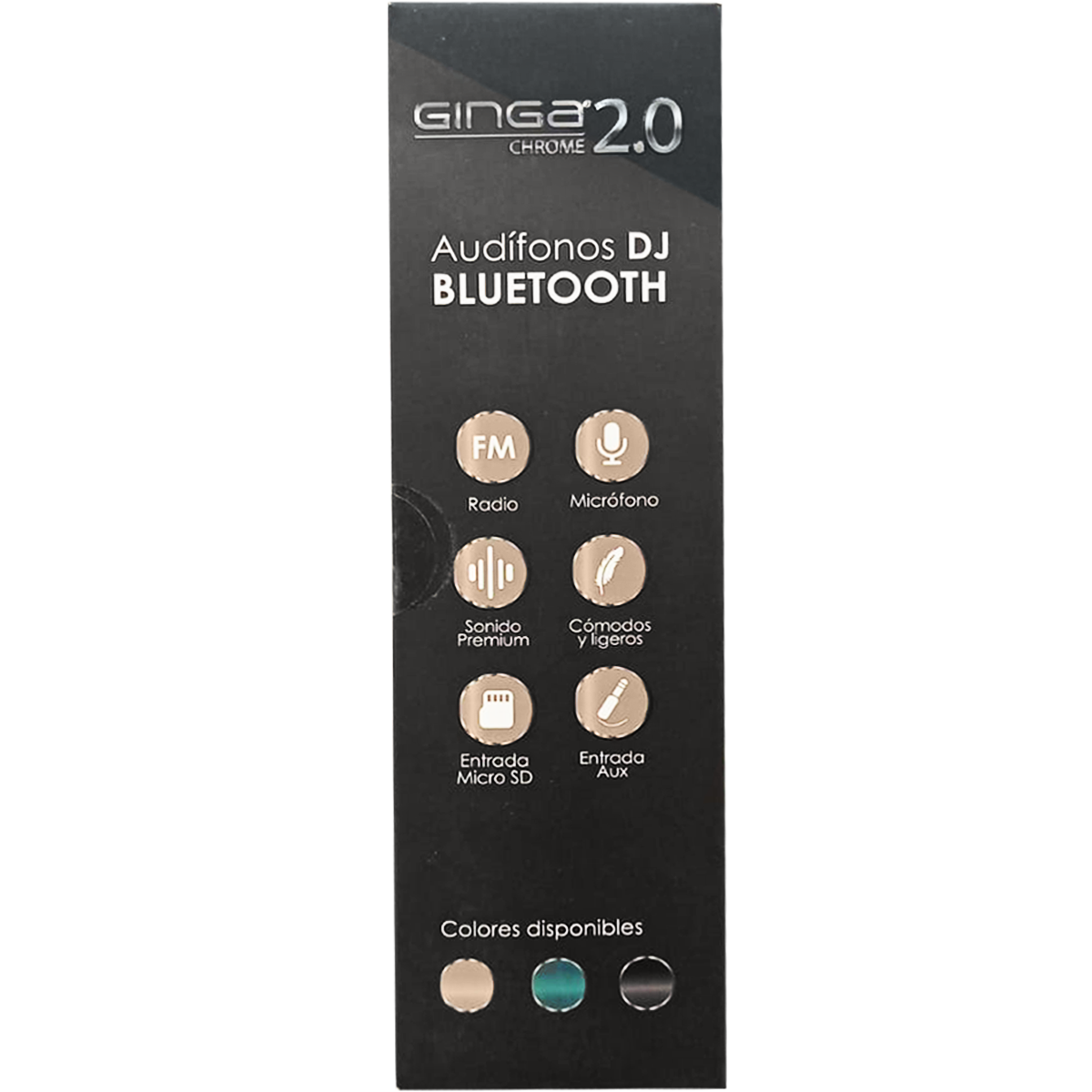Audífonos Dj bluetooth con batería recargable manos libres - Dorado