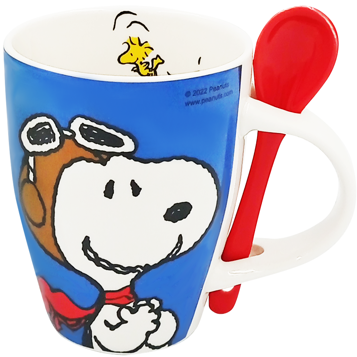 Juego de 2 Tazas de cerámica con cuchara Charly Brown y Snoopy
