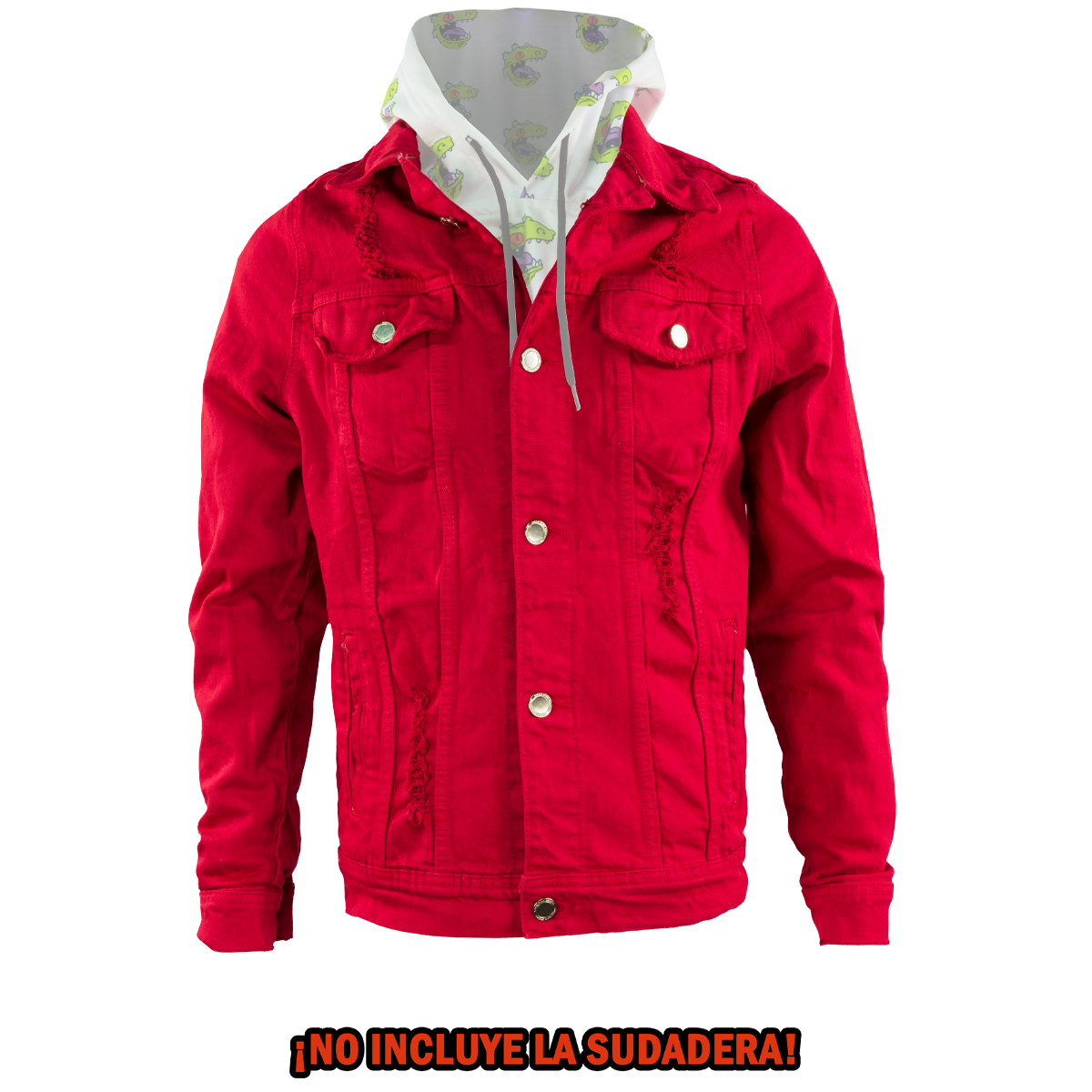 Chamarra de mezclilla tipo vaquero - roja