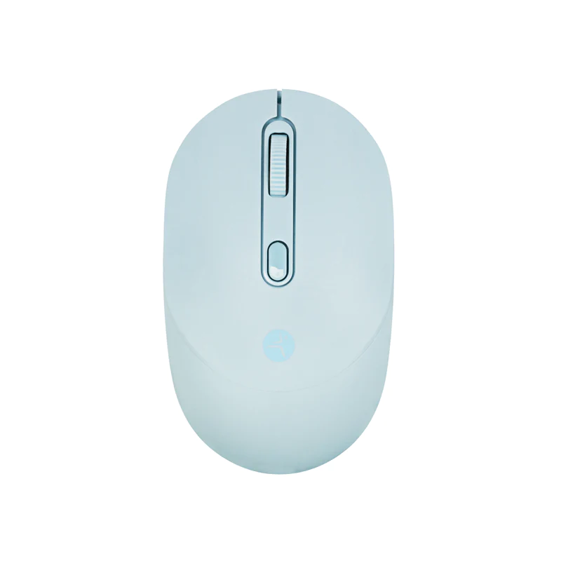 Mouse óptico inalámbrico de clic silencioso ambidiestro - Azul