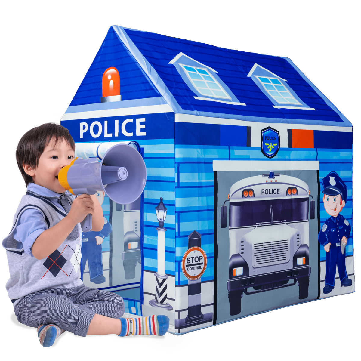 Casa tienda de juegos de policía para aire libre o interior