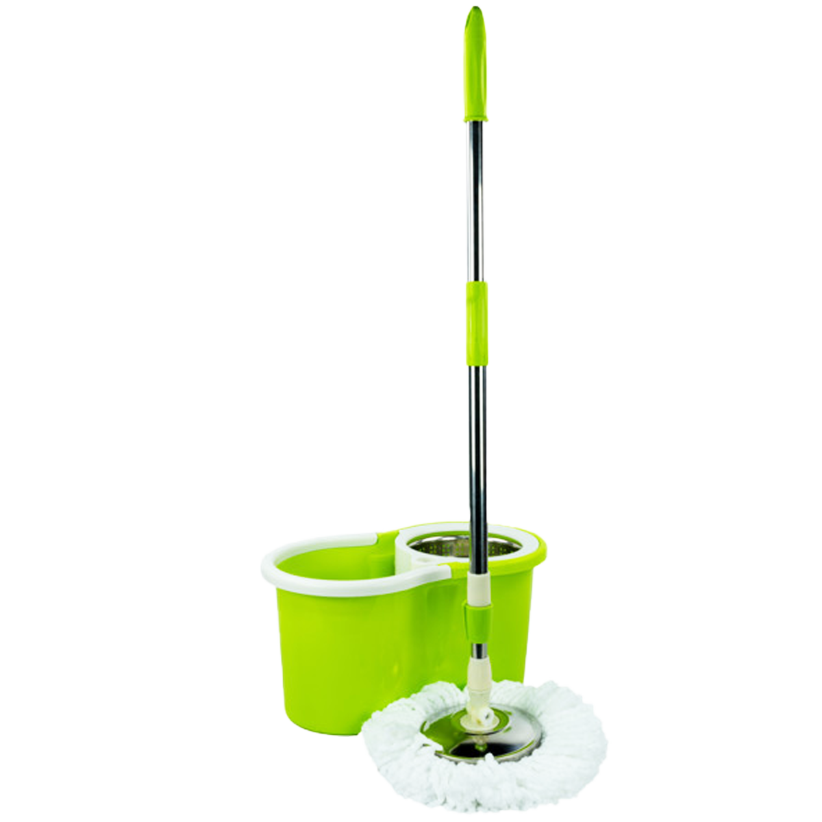 Trapeador mop verde inteligente microfibra exprimidor gira 360°