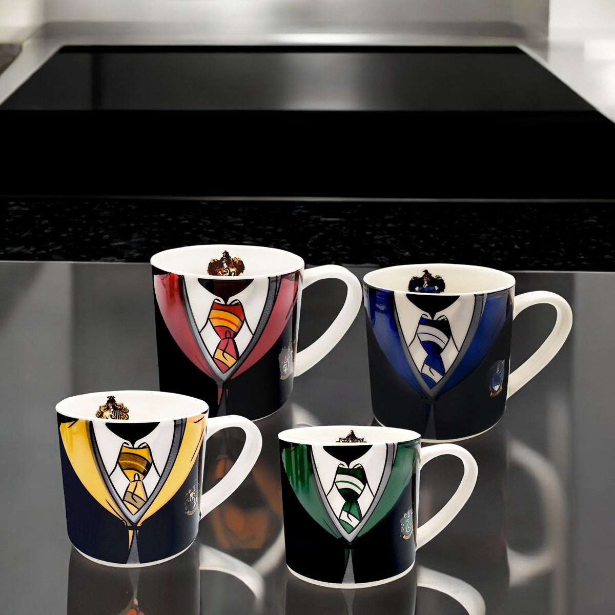 Juego de 4 tazas apilables Harry Potter de porcelana