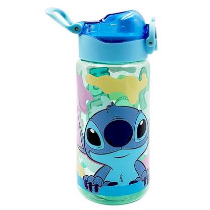 Botella stitch antiderrame tapa push up