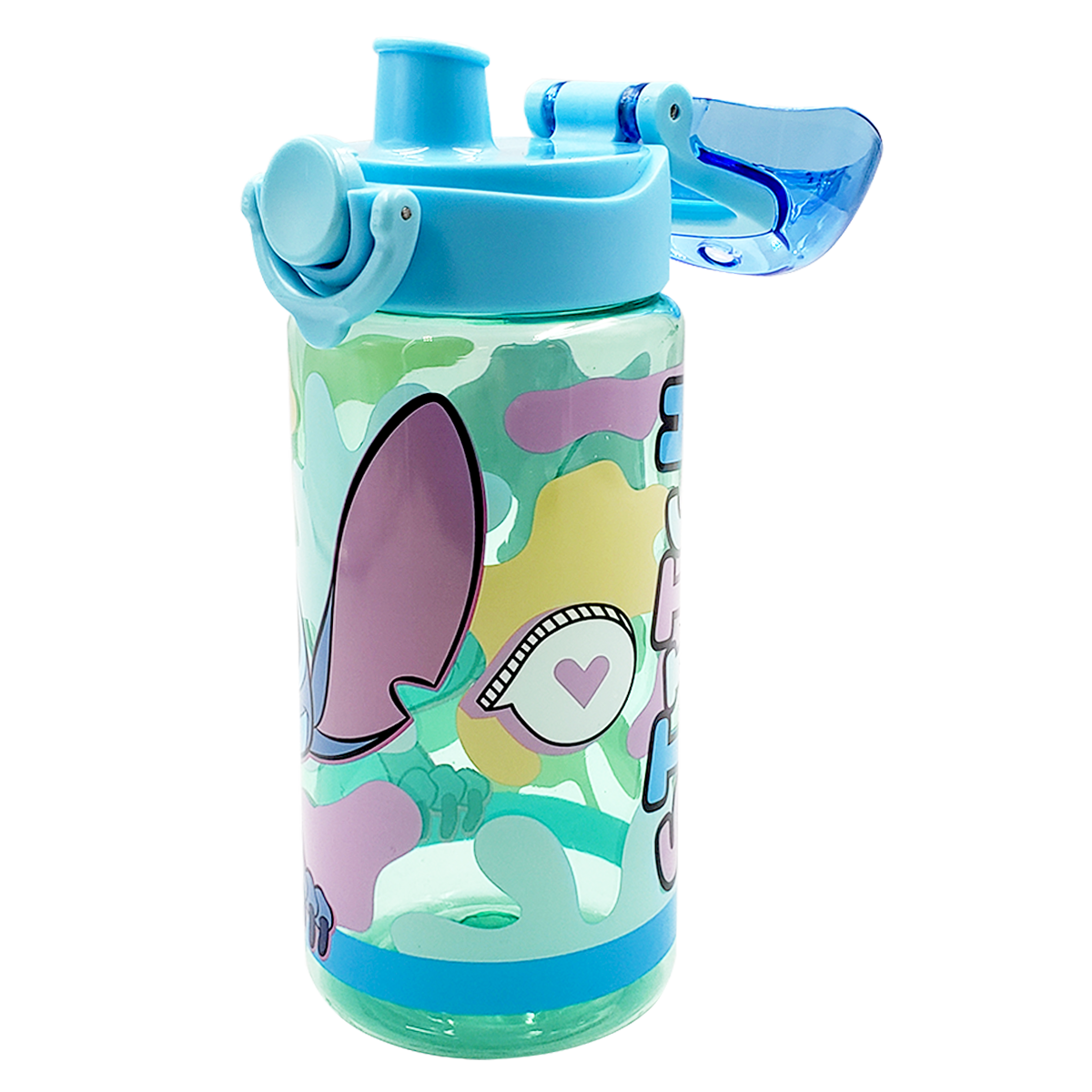 Botella stitch antiderrame tapa push up