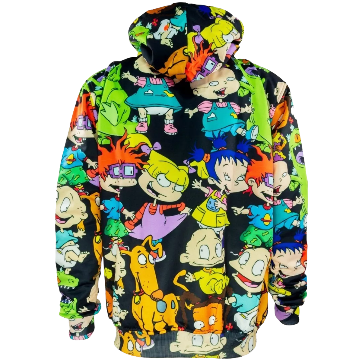 Sudadera hoddie hombre cerrada con gorro negra Rugrats Tienda Muna