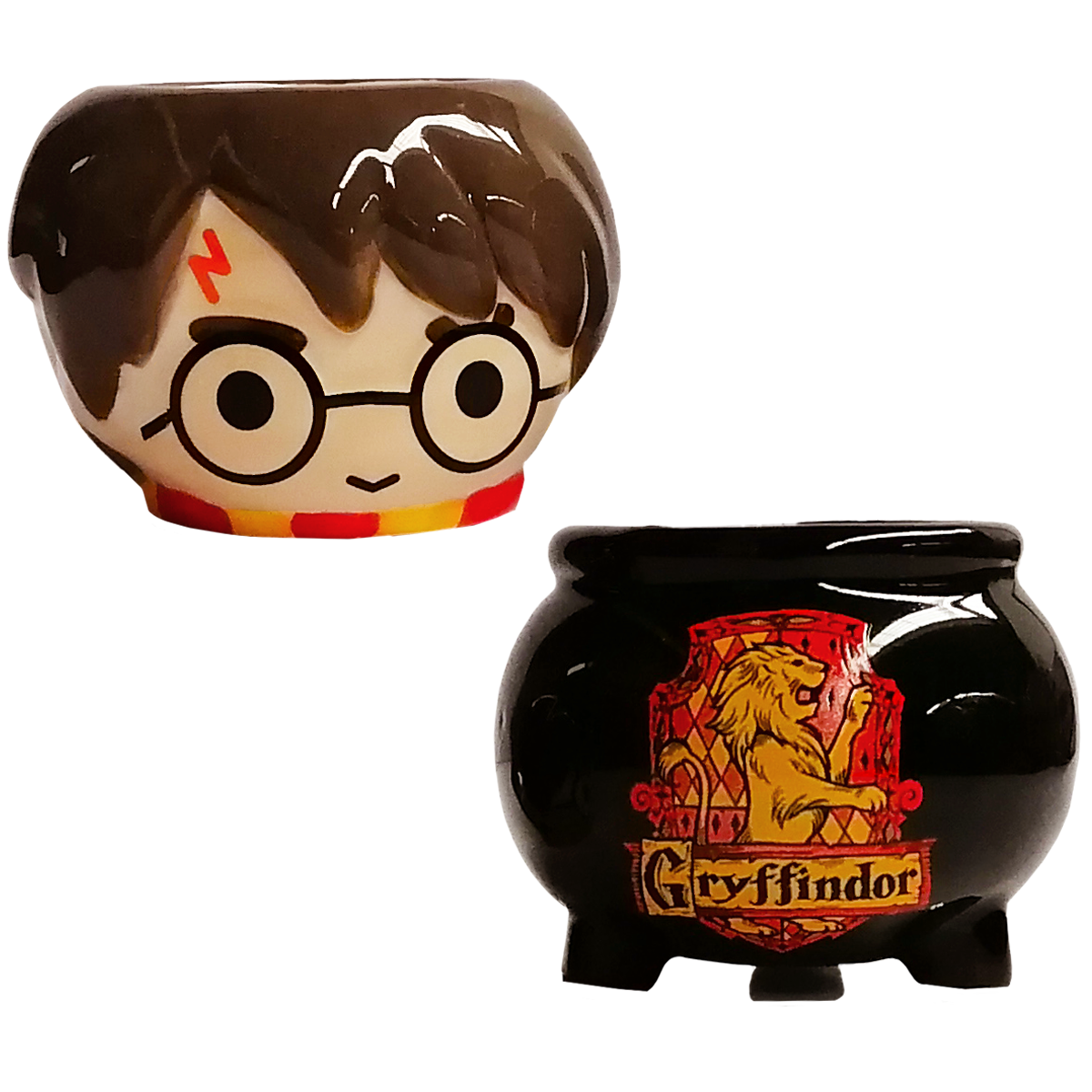 Set 2 Mini tazas dúo coleccionable Harry Potter y Caldero de cerámica