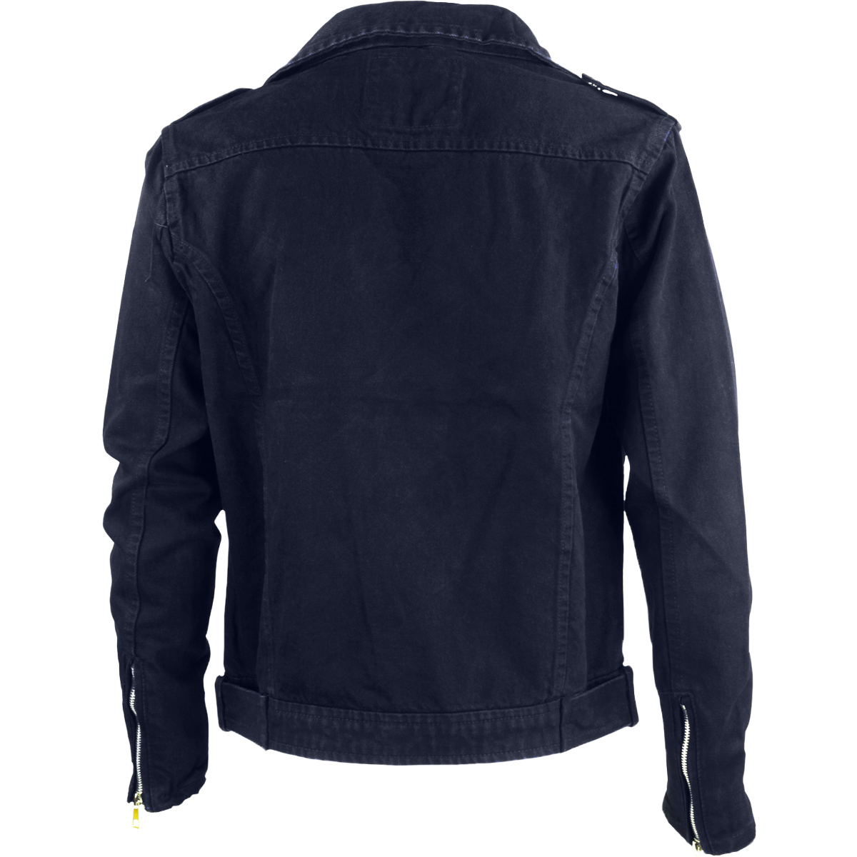 Chamarra rockera biker de mezclilla Azul Marino