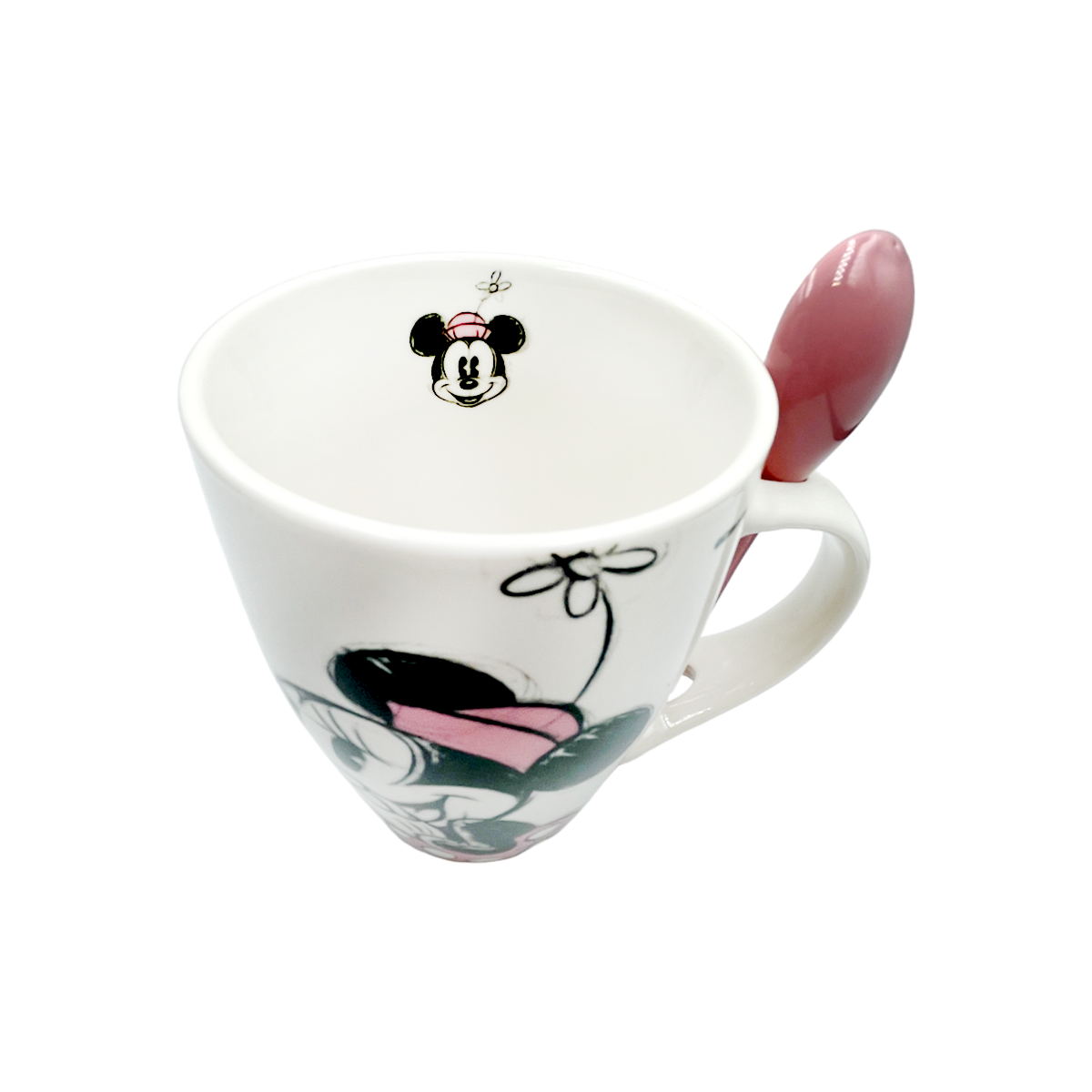 Juego de 2 Tazas de cerámica con cuchara Mickey y Minnie