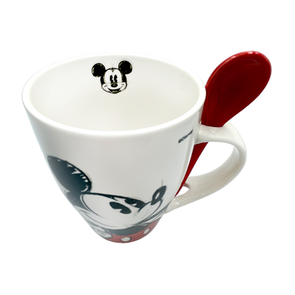 Juego de 2 Tazas de cerámica con cuchara Mickey y Minnie