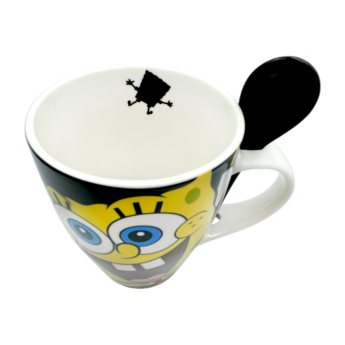 Juego de 2 Tazas de cerámica con cuchara Bob esponja