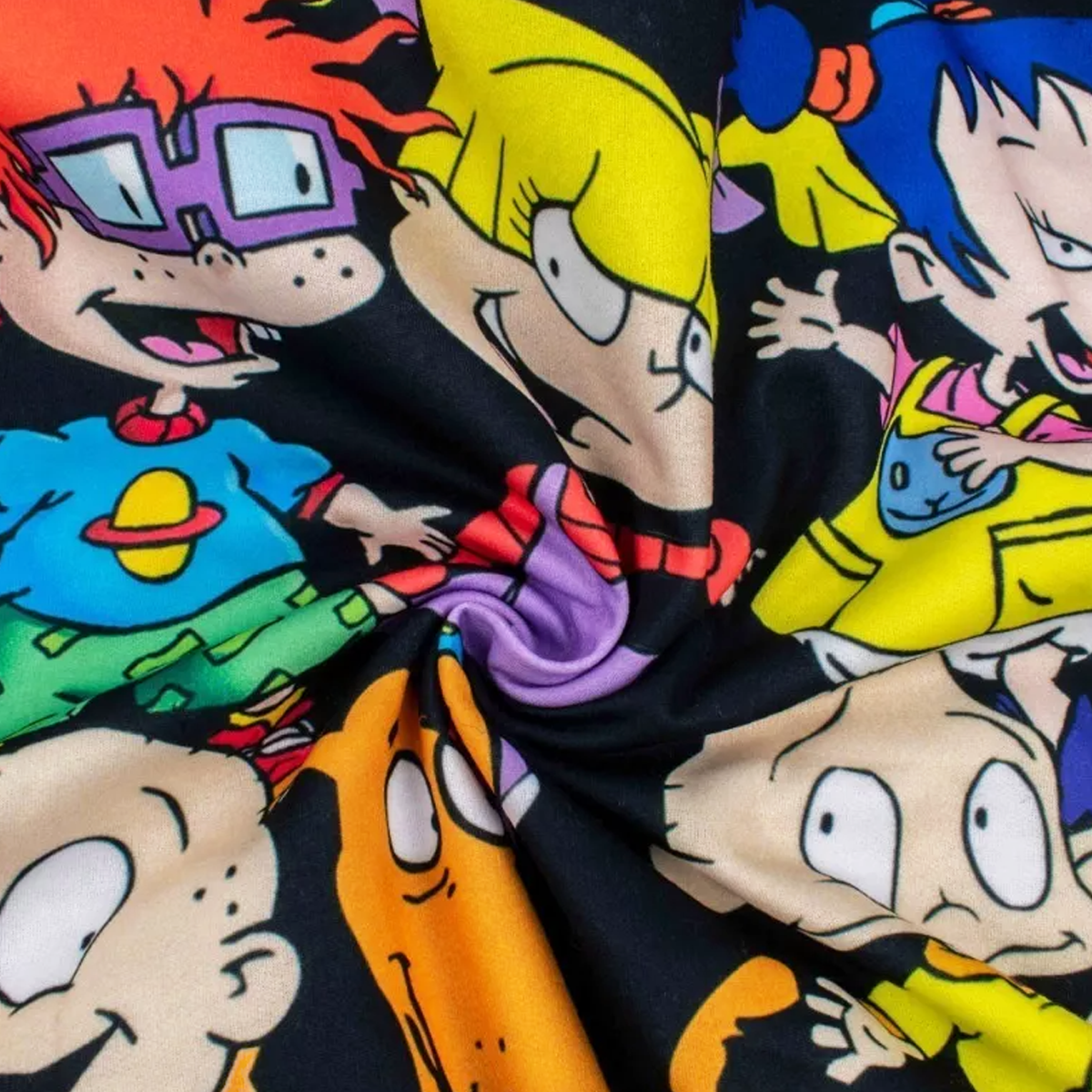 Sudadera hoddie hombre cerrada con gorro negra - Rugrats