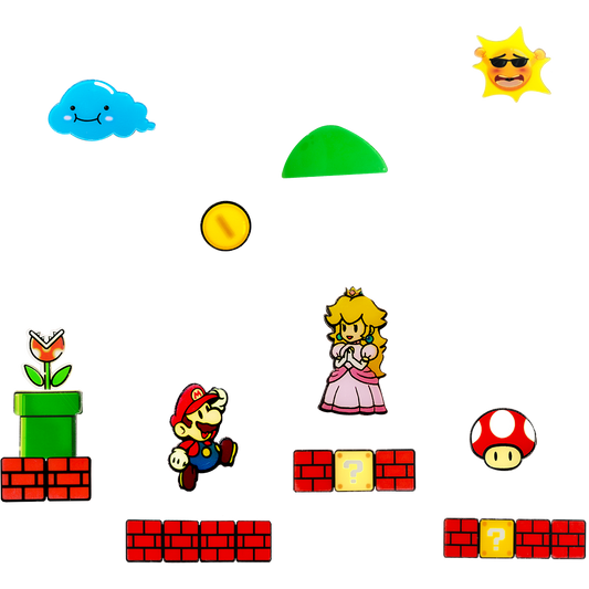 Juego de imanes para refri Mario Bros