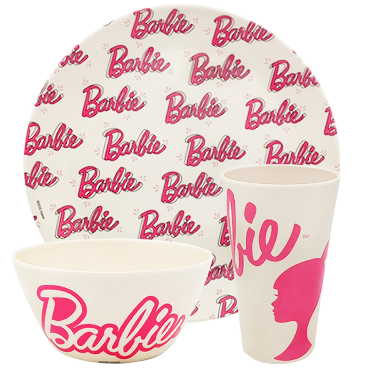 Vajilla de bambú Barbie