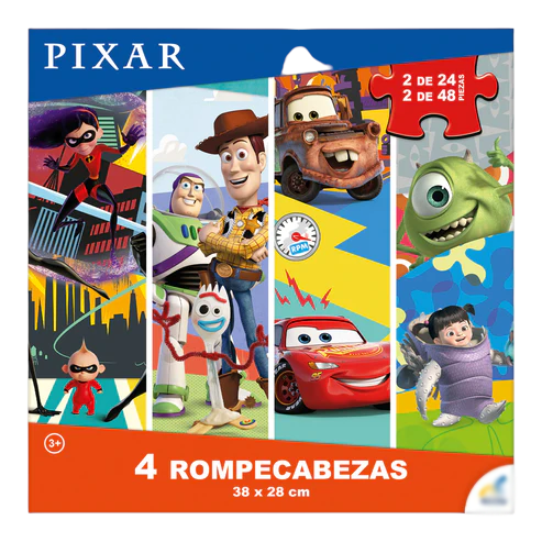 Rompecabezas 4 en 1 Pixar