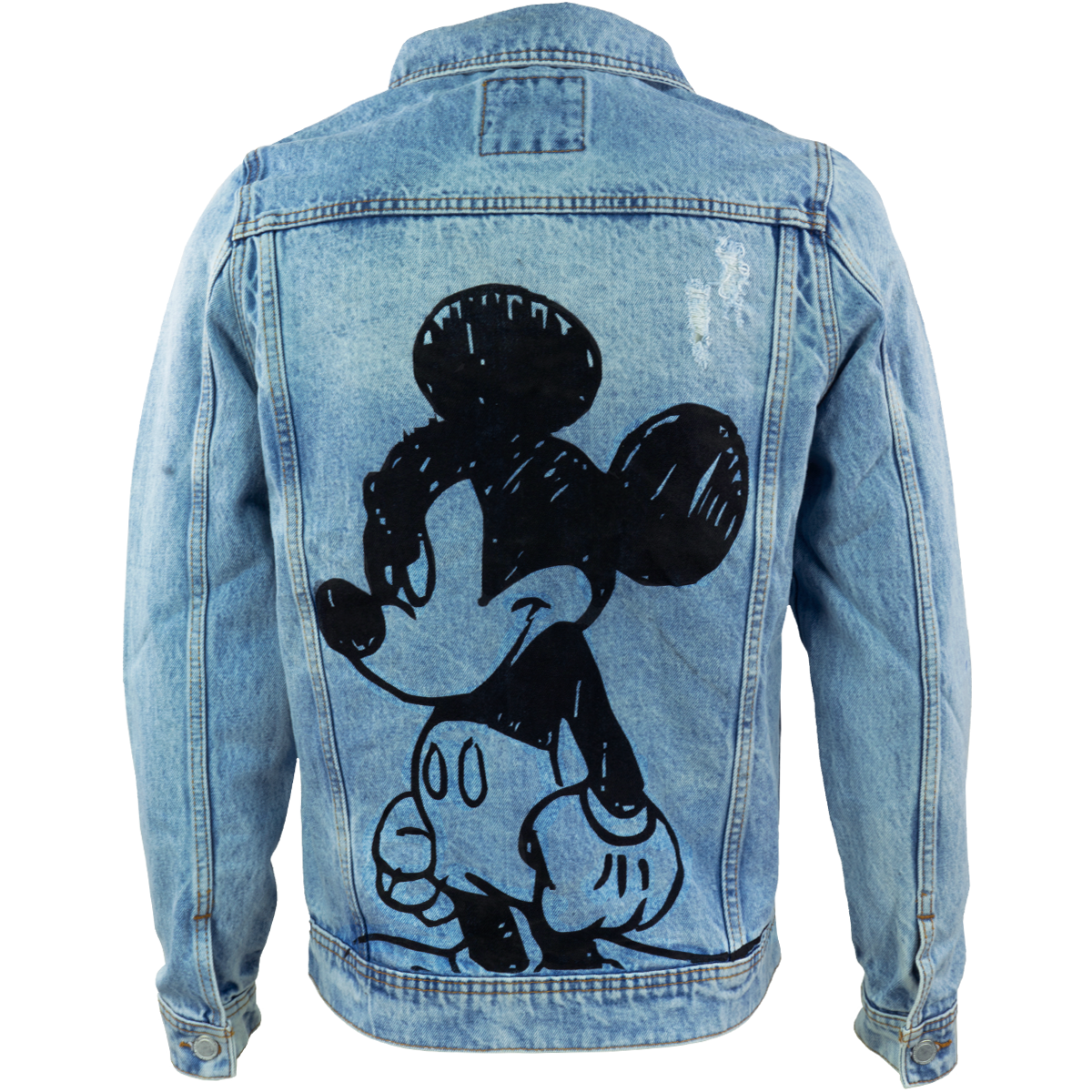 Chamarra mezclilla hombre estampado de Mickey Mouse