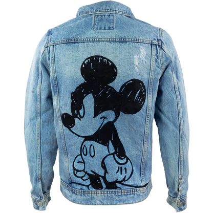 Chamarra mezclilla hombre estampado de Mickey Mouse