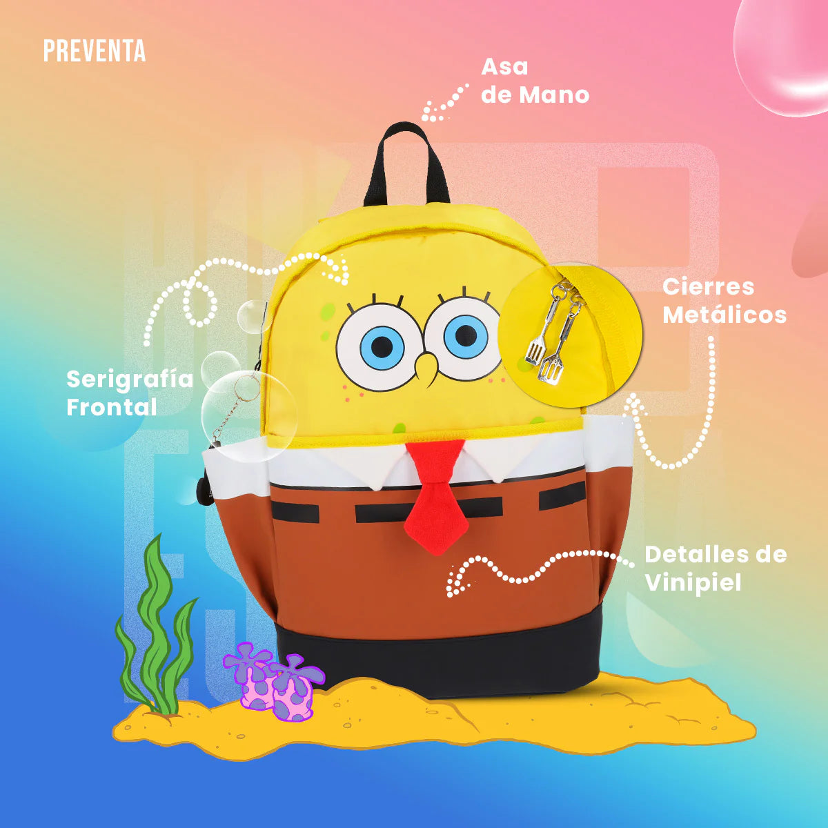 Mochila Bob esponja corbatita