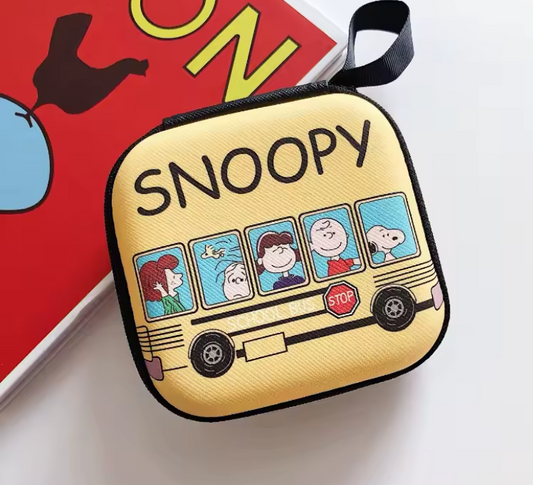 Monedero cuadrado Snoopy camión