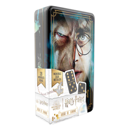 Domino de puntos en caja metálica de Harry Potter