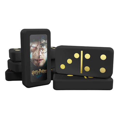 Domino de puntos en caja metálica de Harry Potter