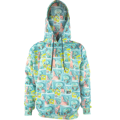 Sudadera hoodie cerrada con gorro - Bob esponja azul