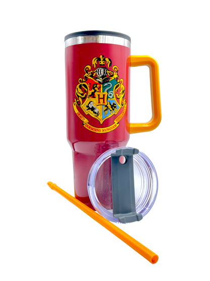 Termo Doble Pared Vaso Térmico Con Popote Harry Potter