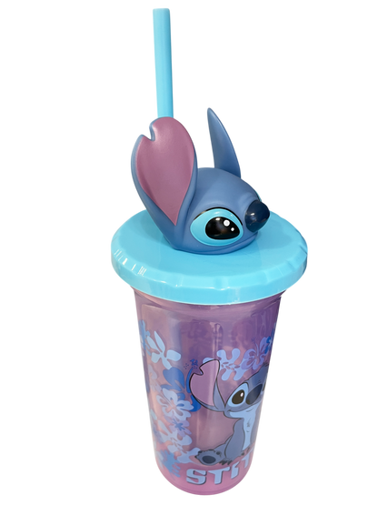 Vaso con tapa y popote Stitch