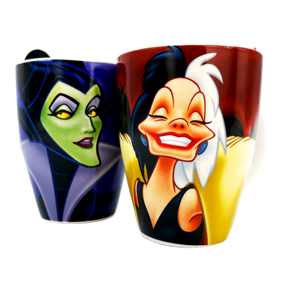 Juego de 2 tarros de porcelana Malefica y Cruella