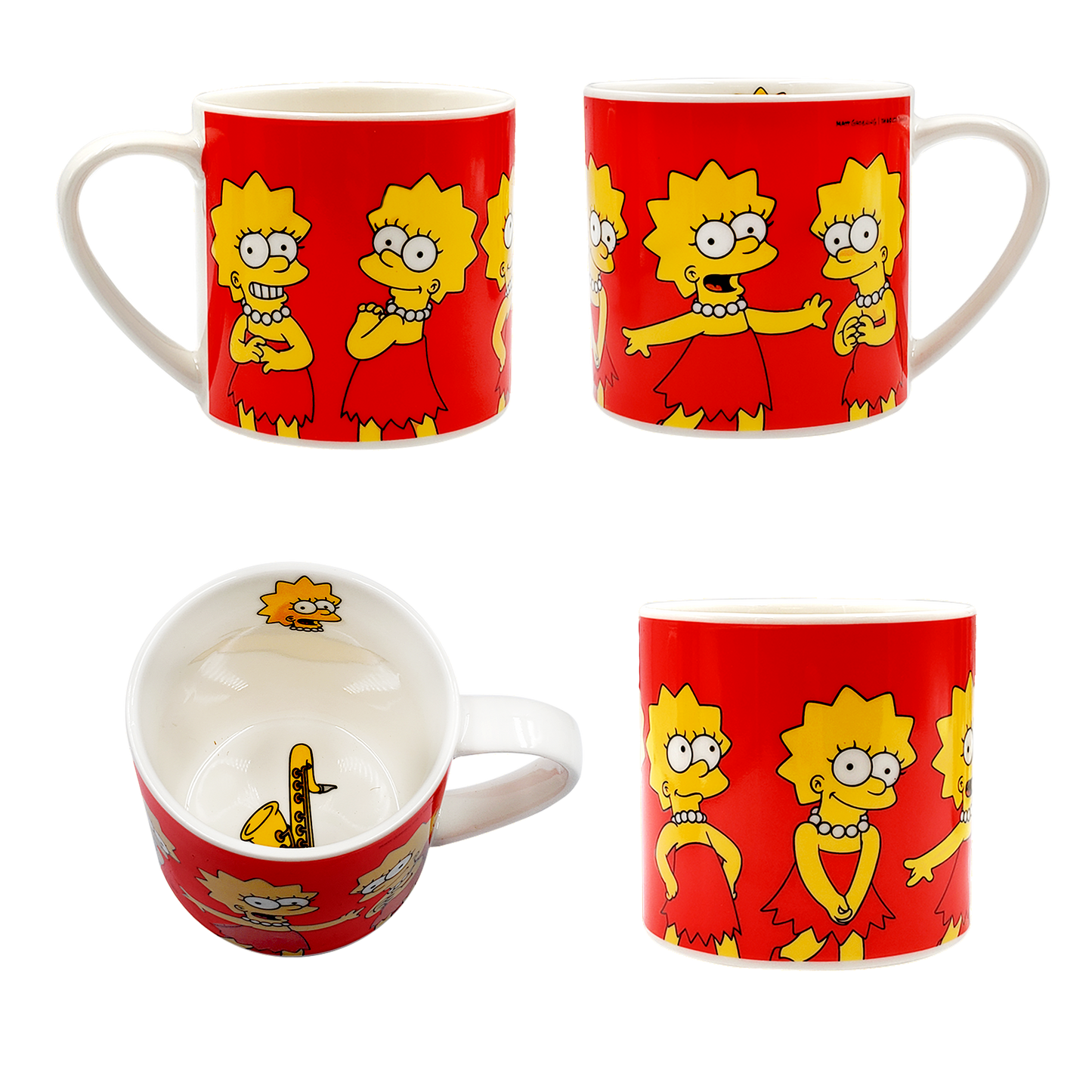 Juego de 4 tazas apilables Simpson de porcelana