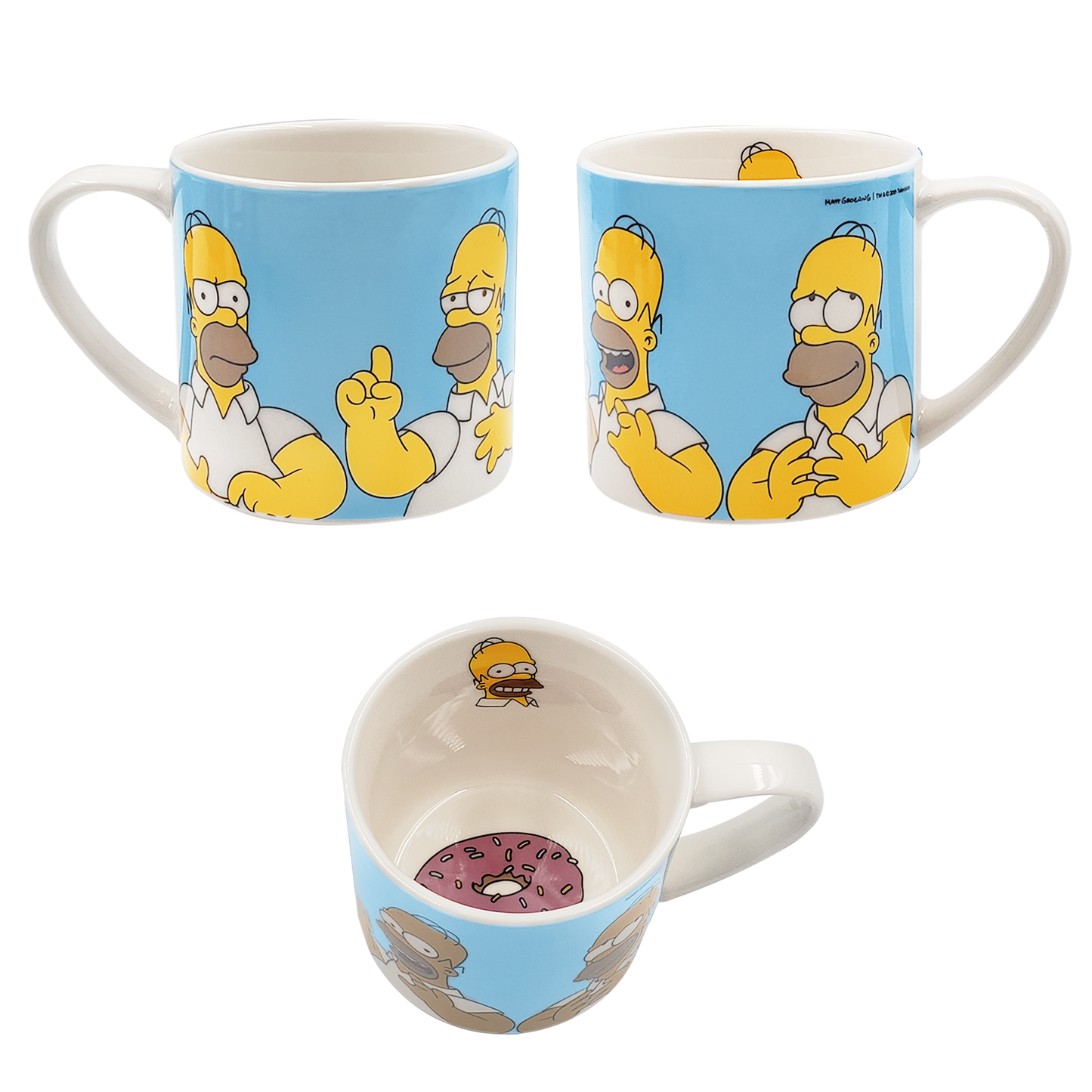 Juego de 4 tazas apilables Simpson de porcelana