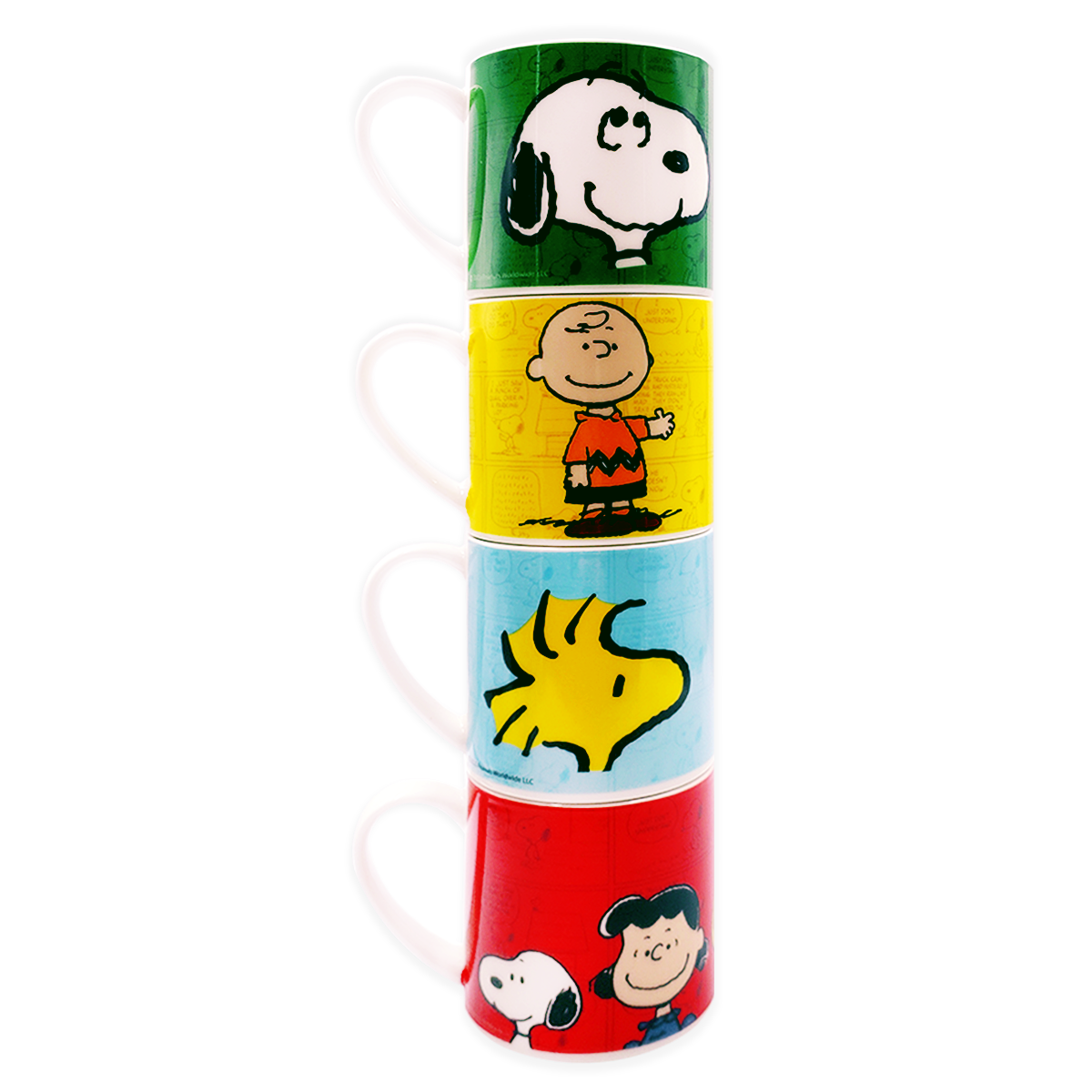 Juego de 4 tazas apilables Snoopy de porcelana