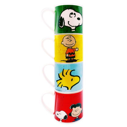 Juego de 4 tazas apilables Snoopy de porcelana