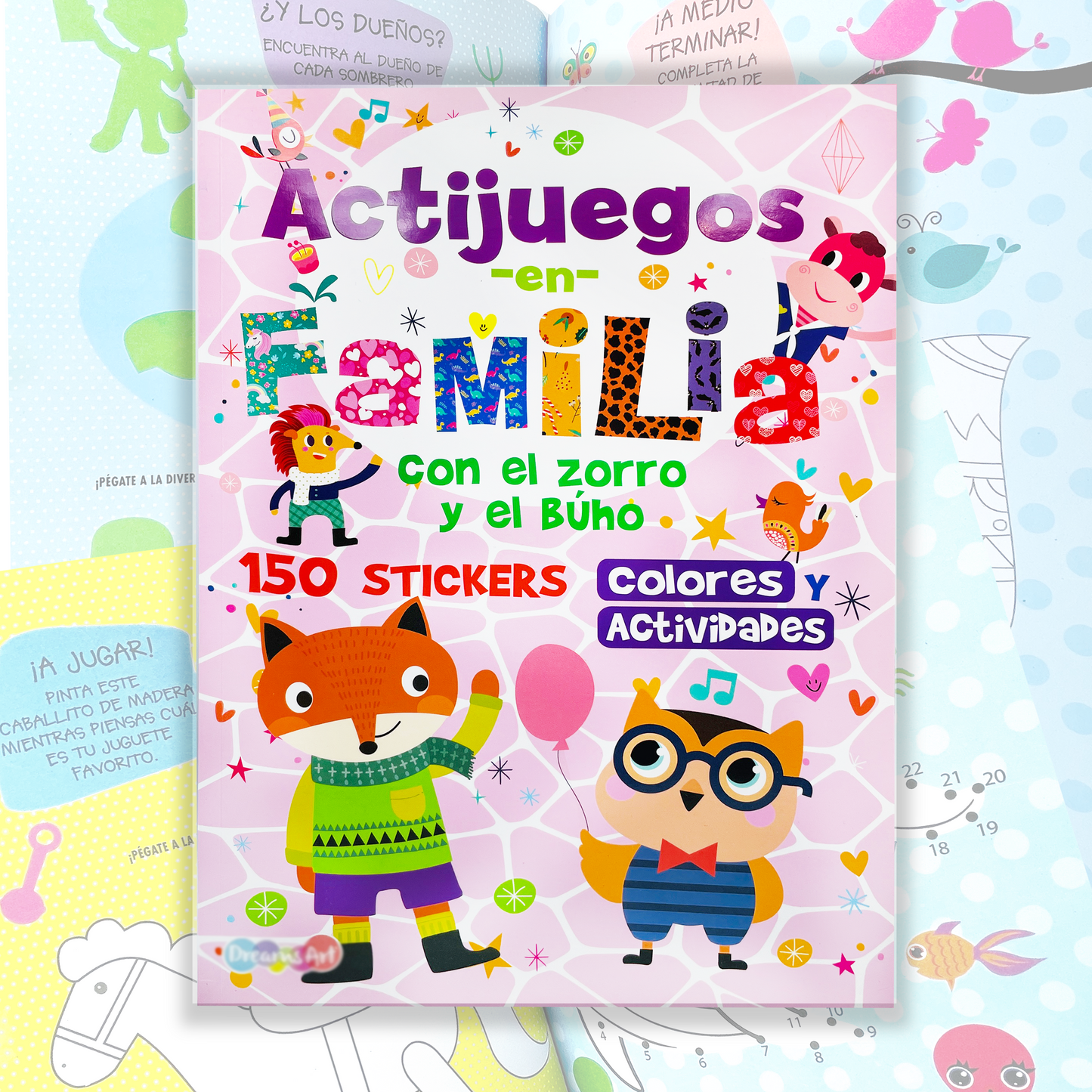 Libro de actividades, colorea con 100 stickers