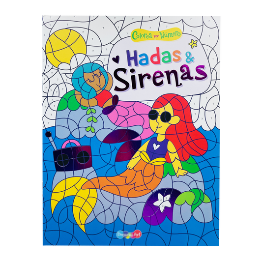 Libro para colorear por números - Hadas y sirenas
