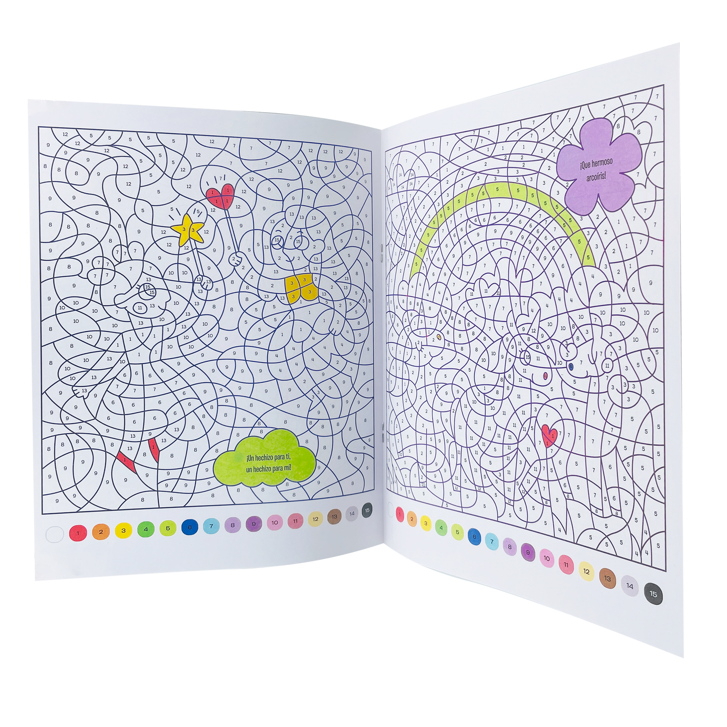 Libro para colorear por números - Hadas y sirenas