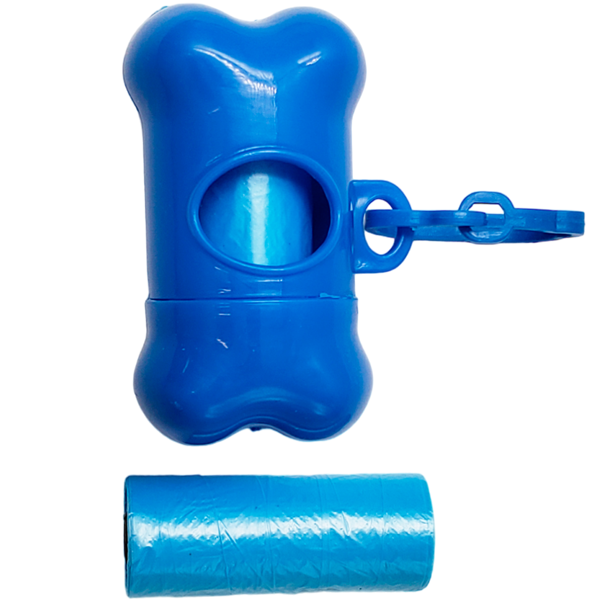 Dispensador de bolsas para heces con 2 rollos  - Azul