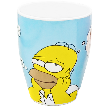 Juego de 2 Tazas de cerámica con cuchara Homero y Marge