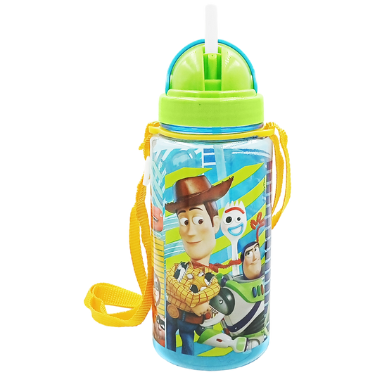 Botella cantimplora con popote y correa Disney Pixar