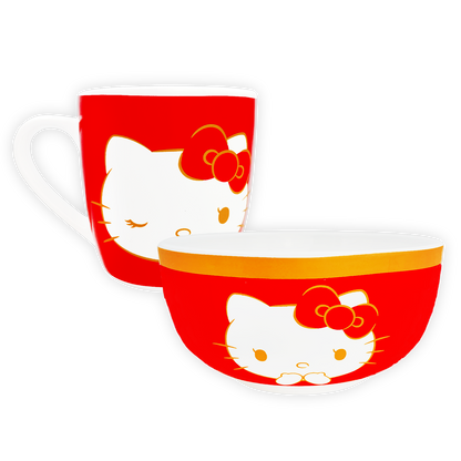 Juego de tazón y taza Hello Kitty