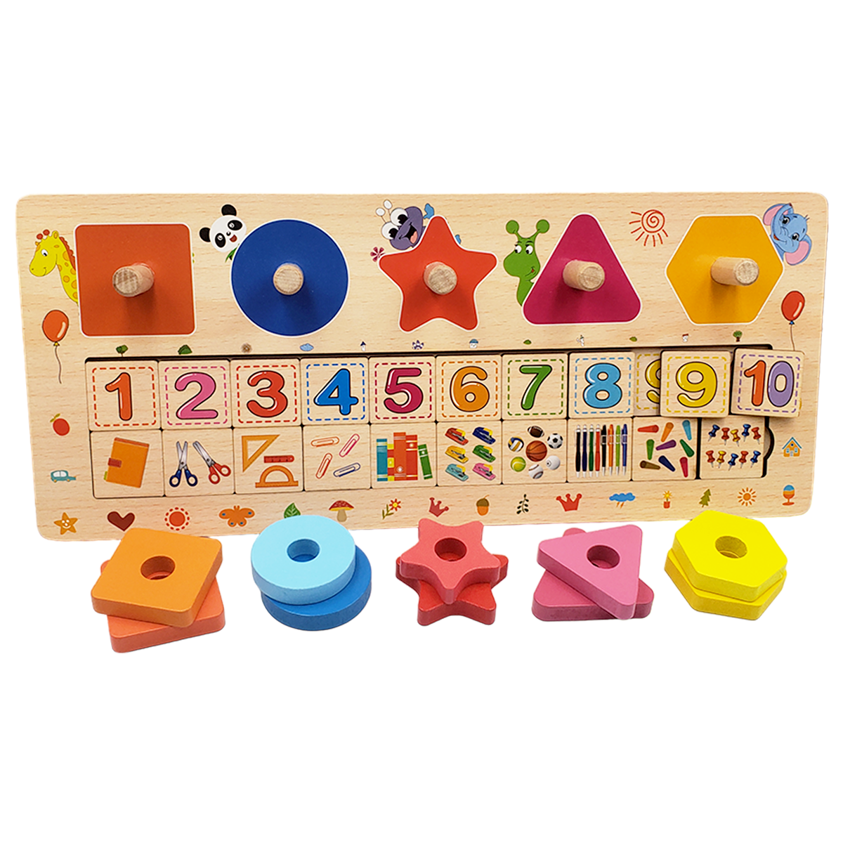 Juguete didáctico tabla de números y abaco – Tienda Muna