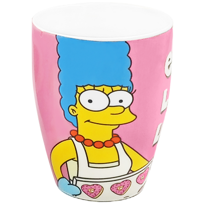 Juego de 2 Tazas de cerámica con cuchara Homero y Marge