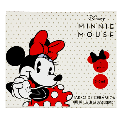 Tarro de cerámica Minnie brilla en la oscuridad