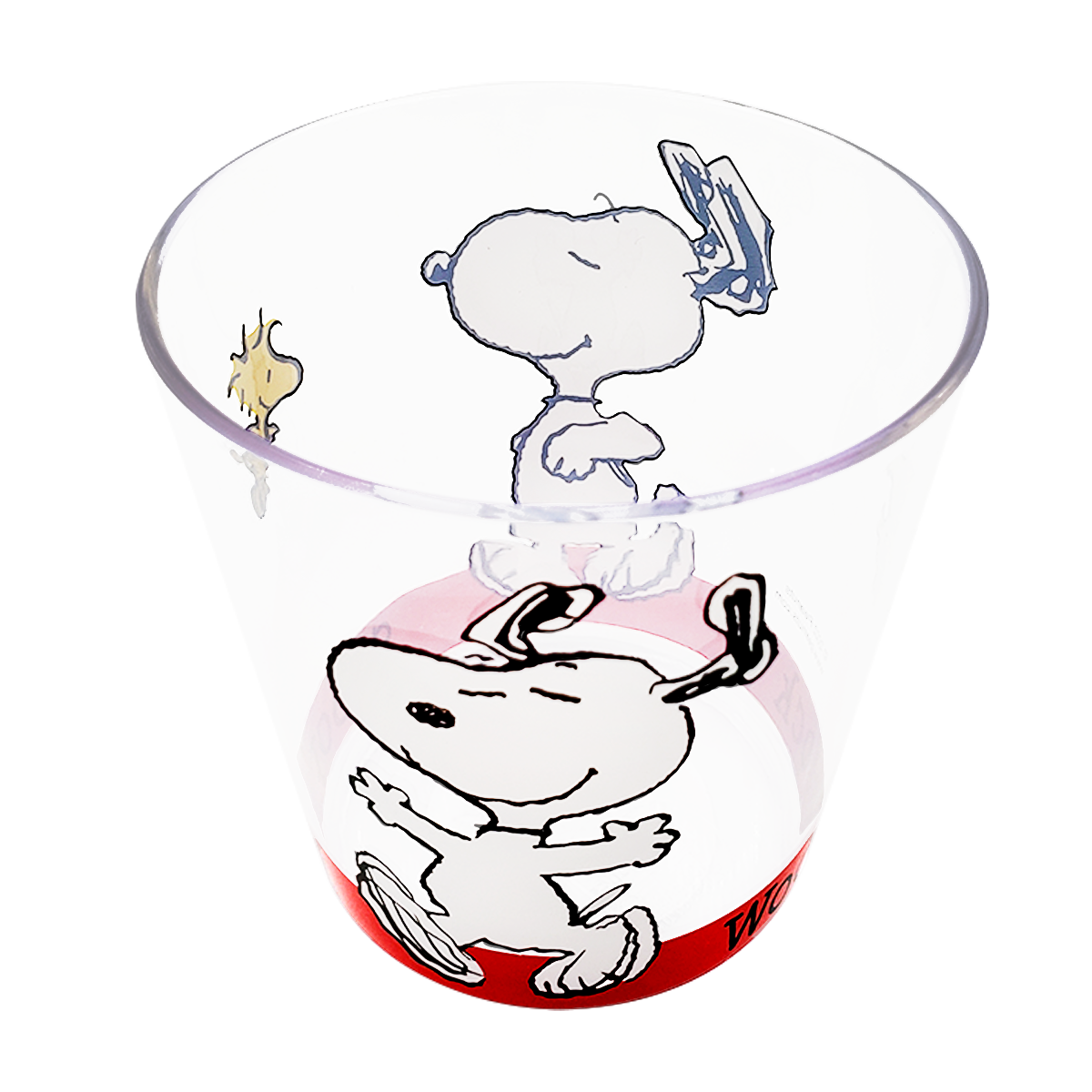 Vaso de acrilico Snoopy y Woodstock