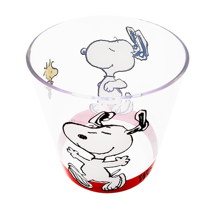 Vaso de acrilico Snoopy y Woodstock