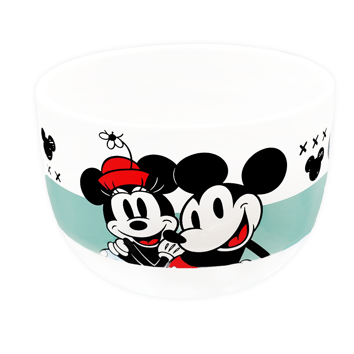 Taza jumbo cerealera de cerámica Mickey y Minnie