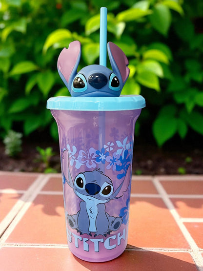 Vaso con tapa y popote Stitch