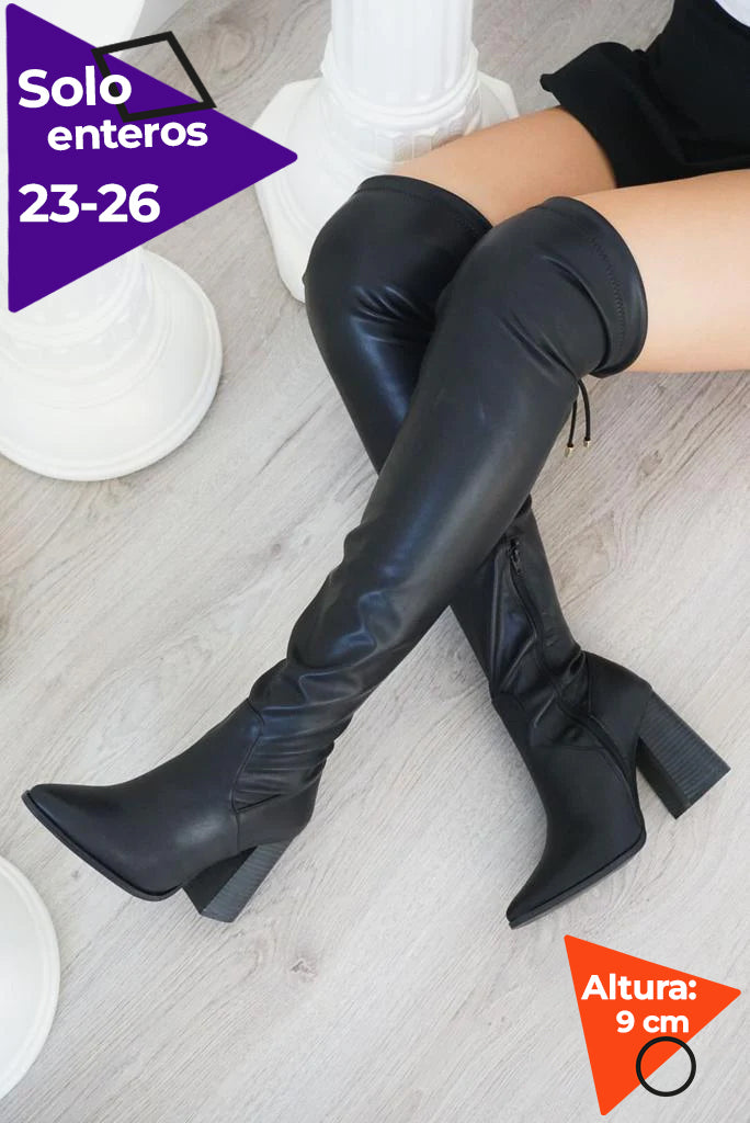 Botas largas negras discount precio